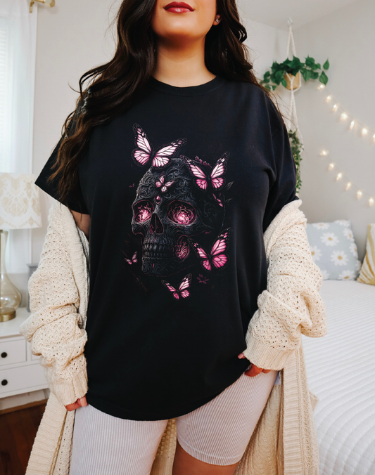 Skull and Butterflies T-shirt