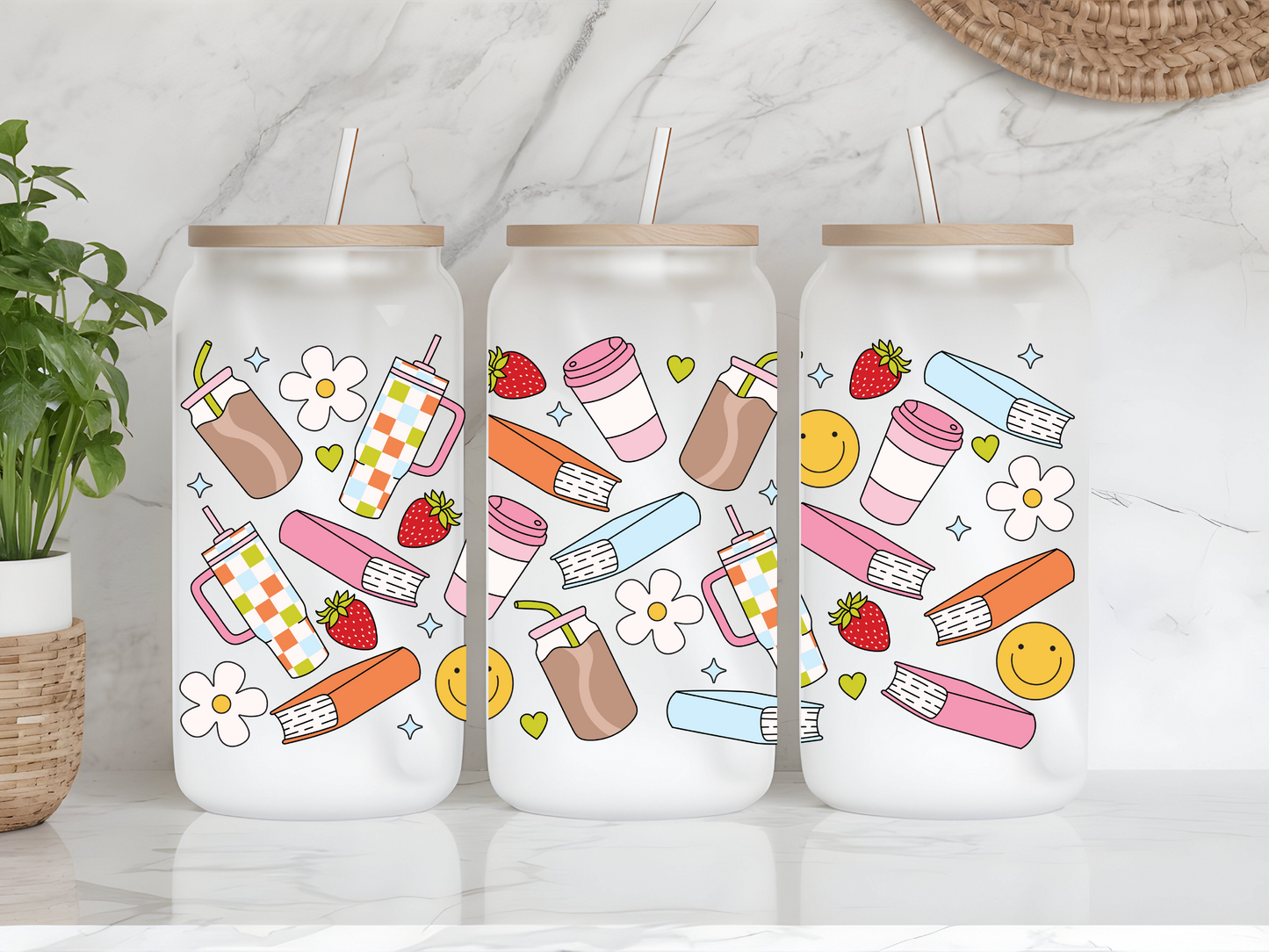 Smiley, Stanley & Book Cup