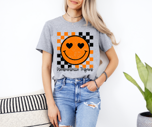 Pleasantville Trojans Smiley T-Shirt