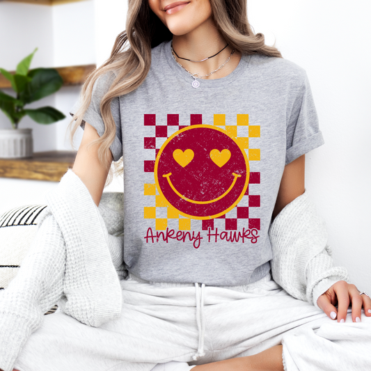 Ankeny Hawks Smiley T-Shirt