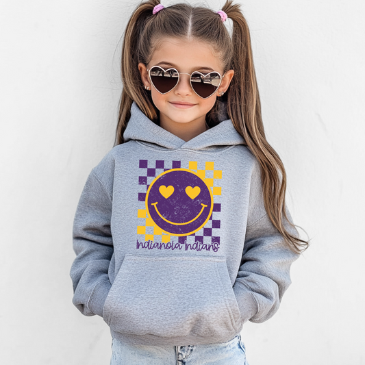 Indianola Indians Smiley Sweatshirt