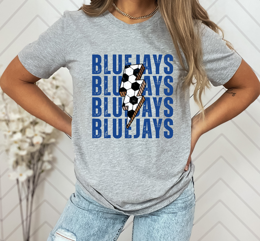 Soccer Bolt Bluejays T-shirt