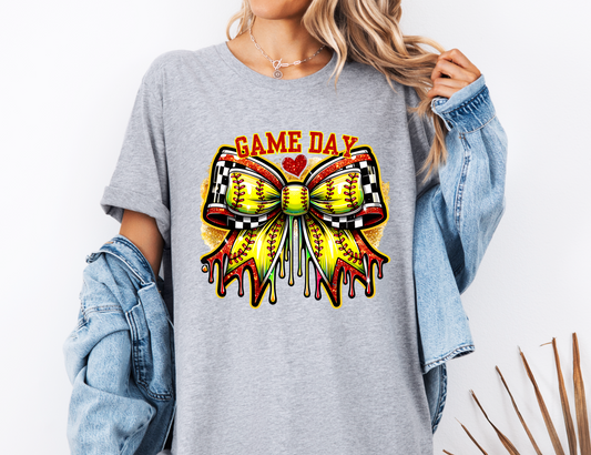 Softball Game Day Drip T-shirt