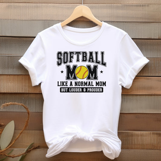 Loud and Proud Softball Mom T-shirt