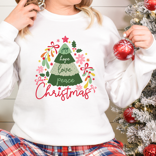 Joy, Hope, Love, Peace Christmas Sweatshirt