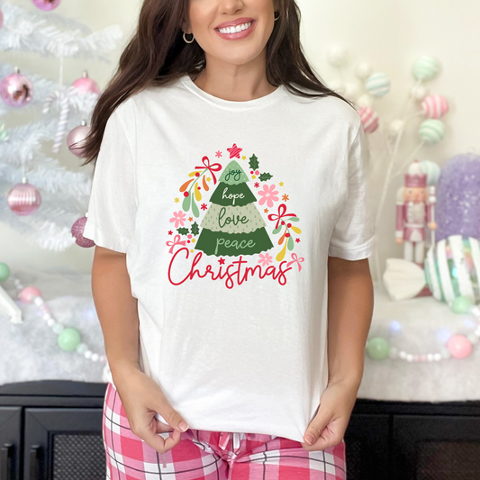 Joy, Hope, Love, Peace Christmas T-shirt