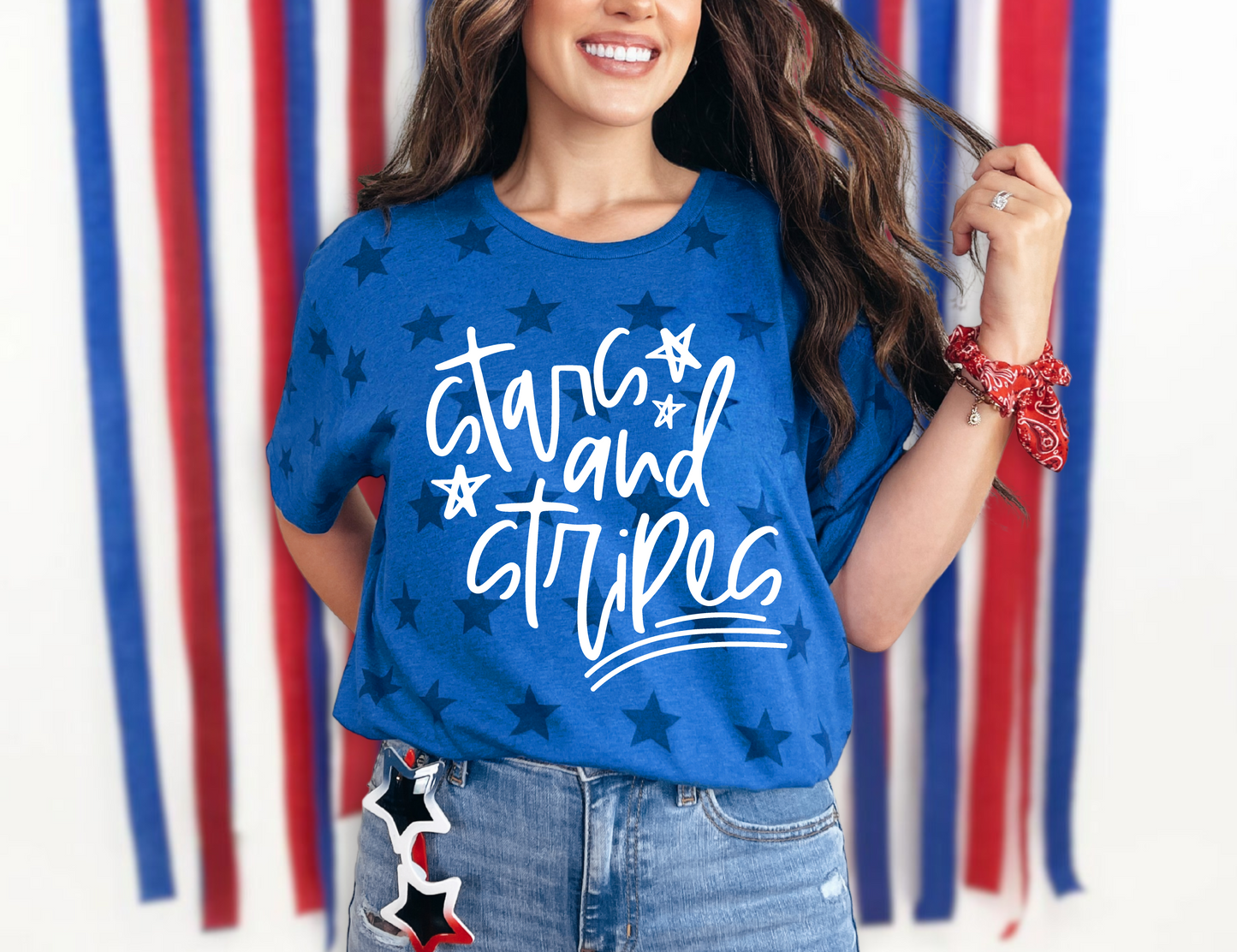 Stars and Stripes Printed T-shirt