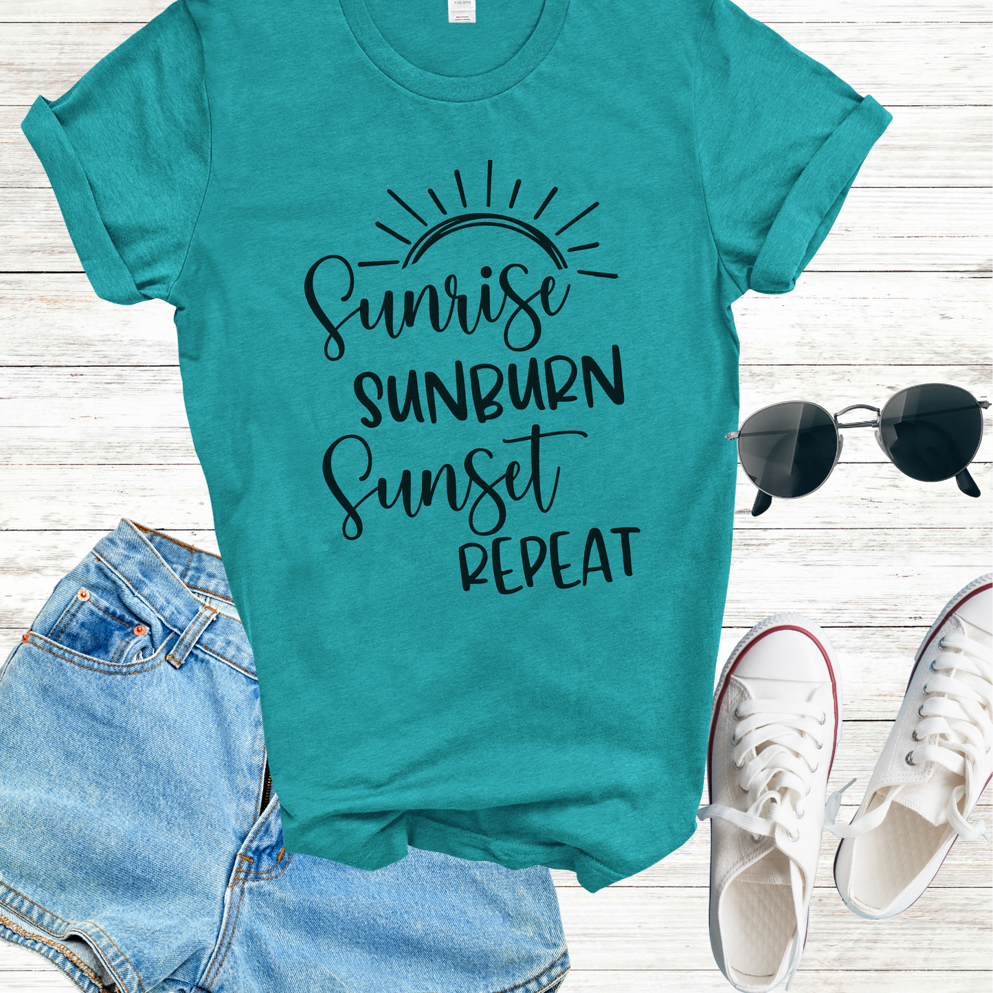 Sunrise, Sunburn, Sunset, Repeat T-shirt