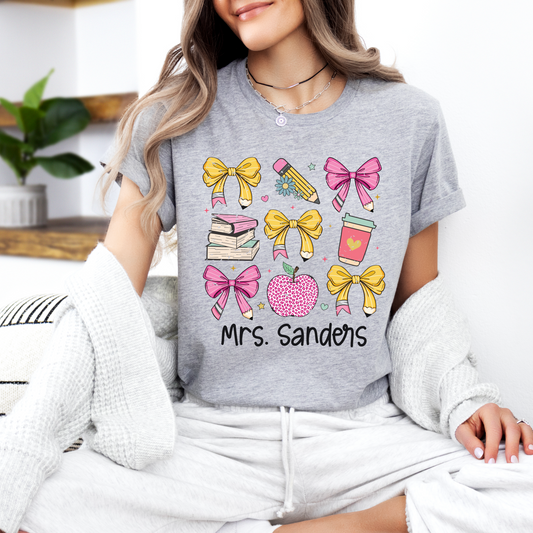 Teacher Coquette - Personalized T-shirt