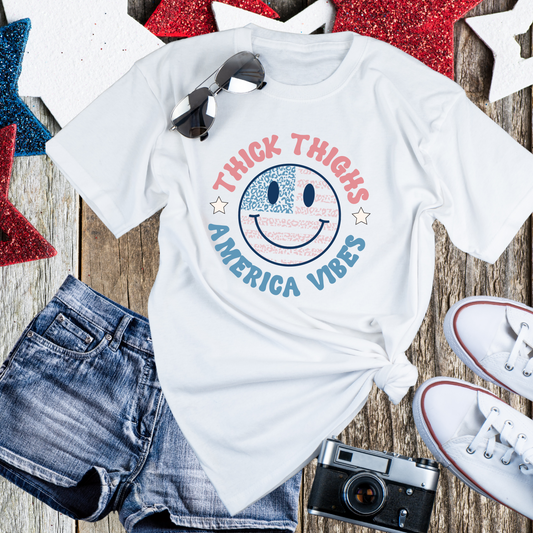 Thick Thighs and American Vibes T-shirt