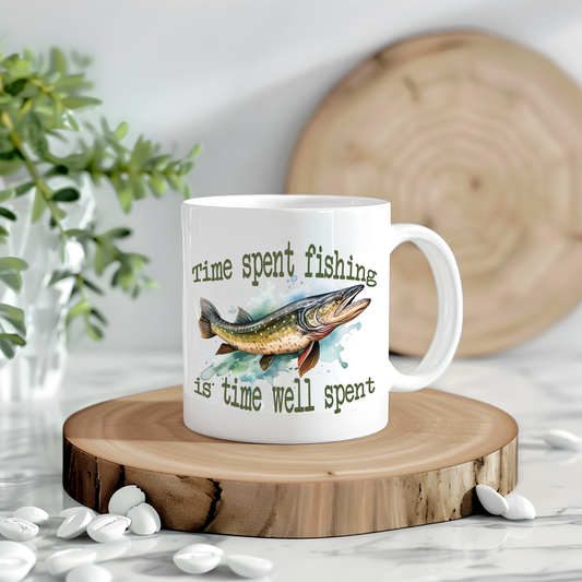 Time Spent Fishing Mug