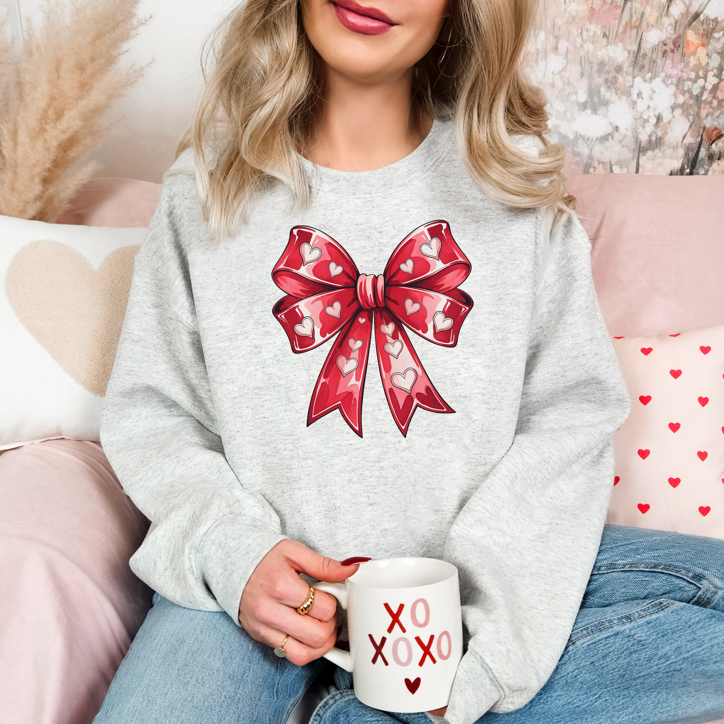 Heart Bow Sweatshirt