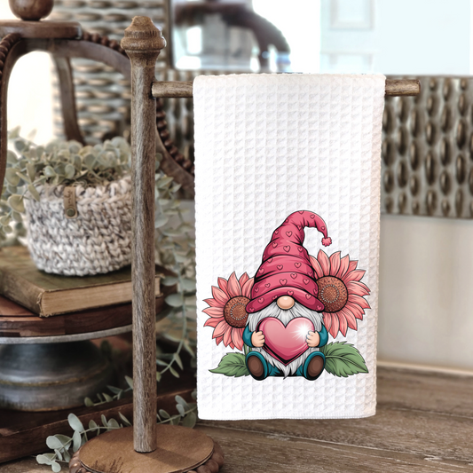 Valentine's Gnome - Kitchen Towel