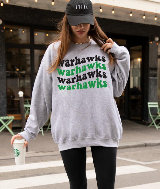 SE Warren Warhawks Groovy Wave Sweatshirt