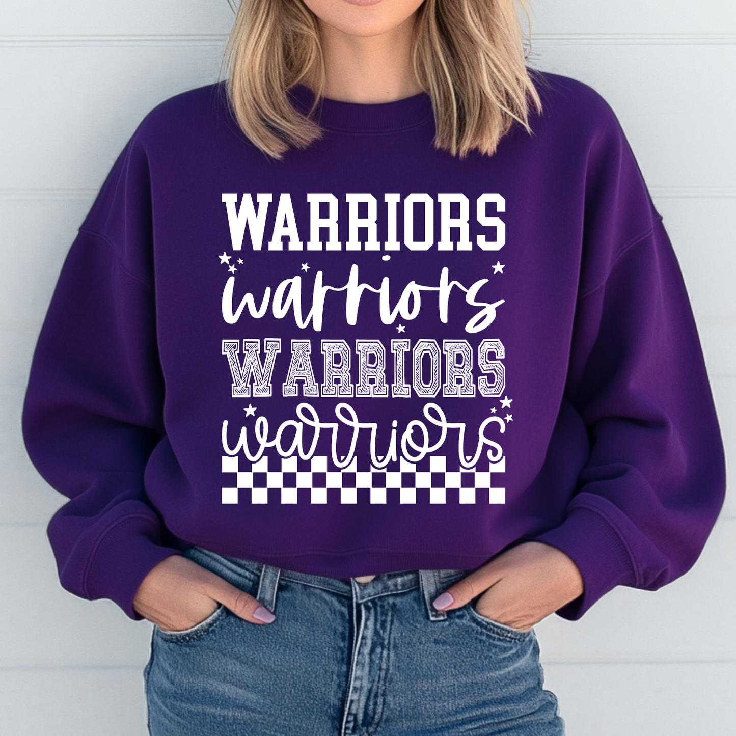 Warriors Script Stack Sweatshirt