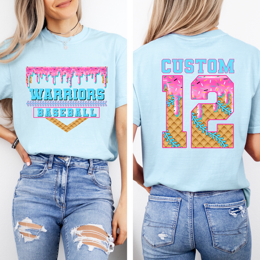 Baseball Drip Warriors T-shirt