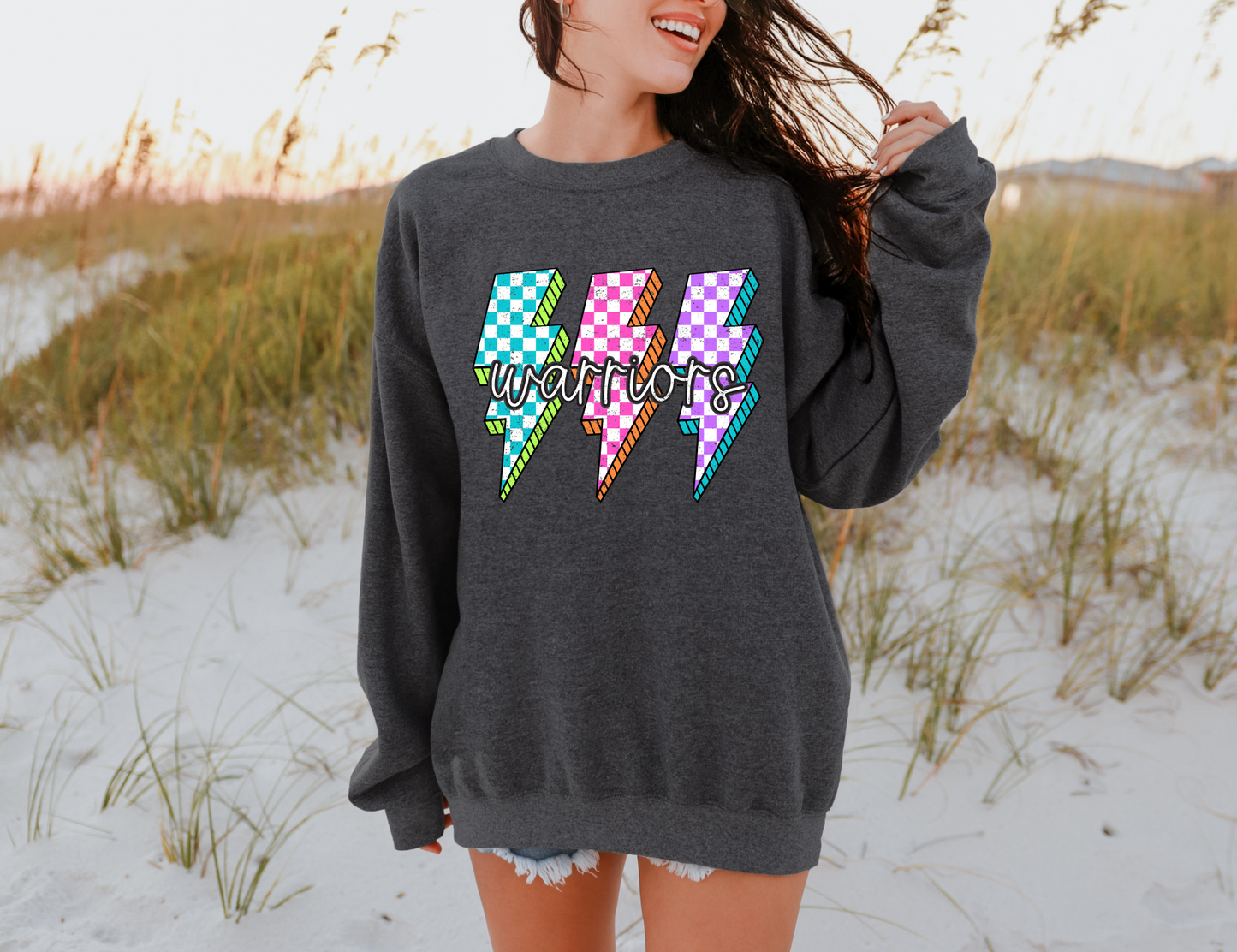 CUSTOM MASCOT Neon Bolt Sweatshirt - ANY SCHOOL