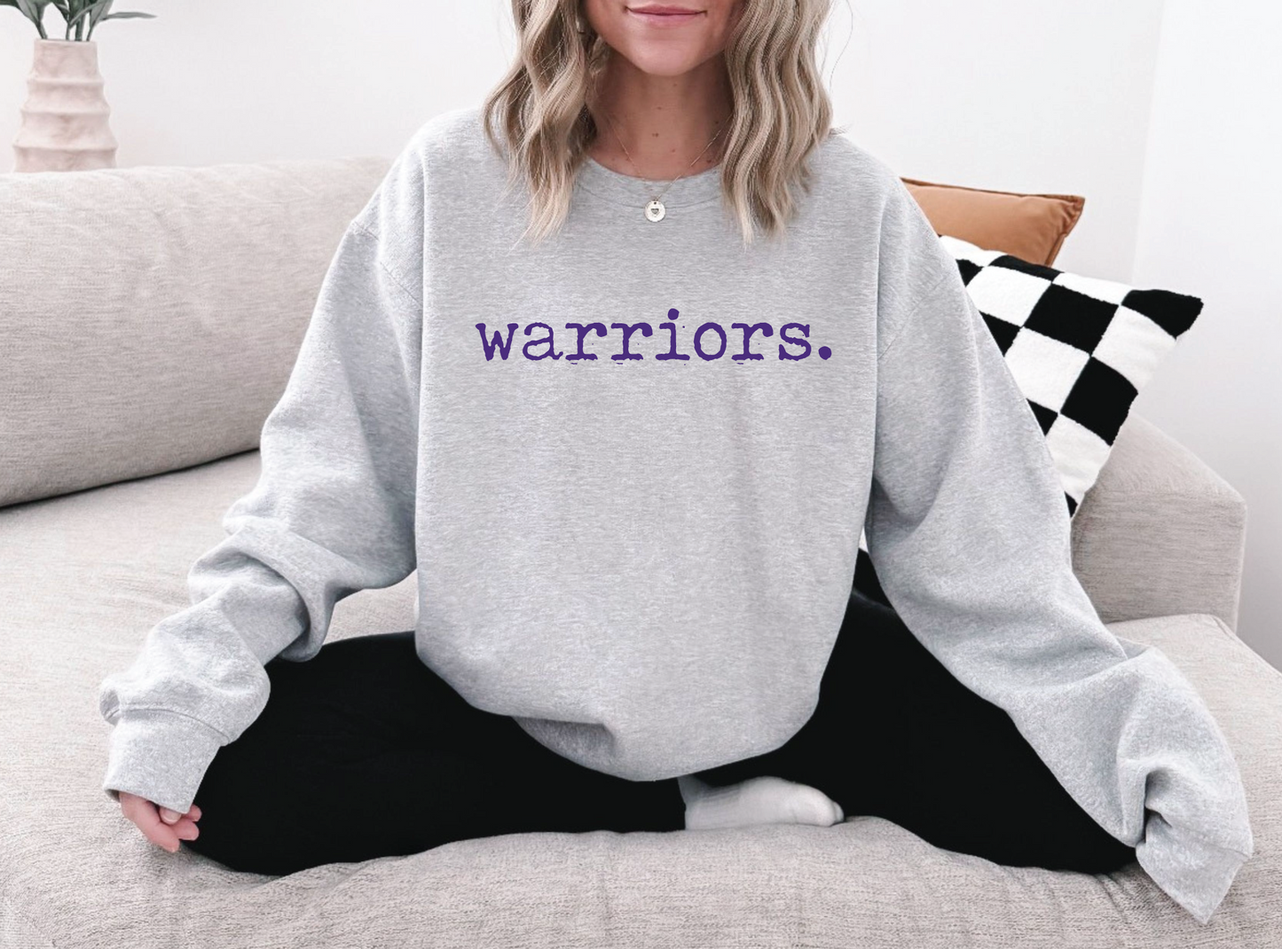 Warriors Typography Sweatshirt