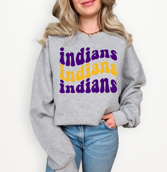 Groovy Wave Indians Sweatshirt