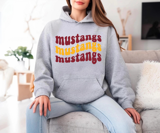 Groovy Wave Mustangs Sweatshirt