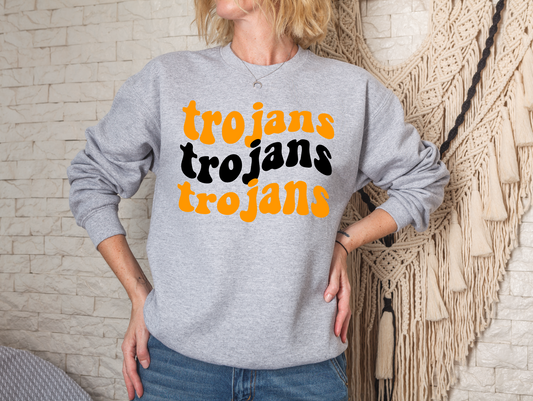 Groovy Wave Trojans Sweatshirt