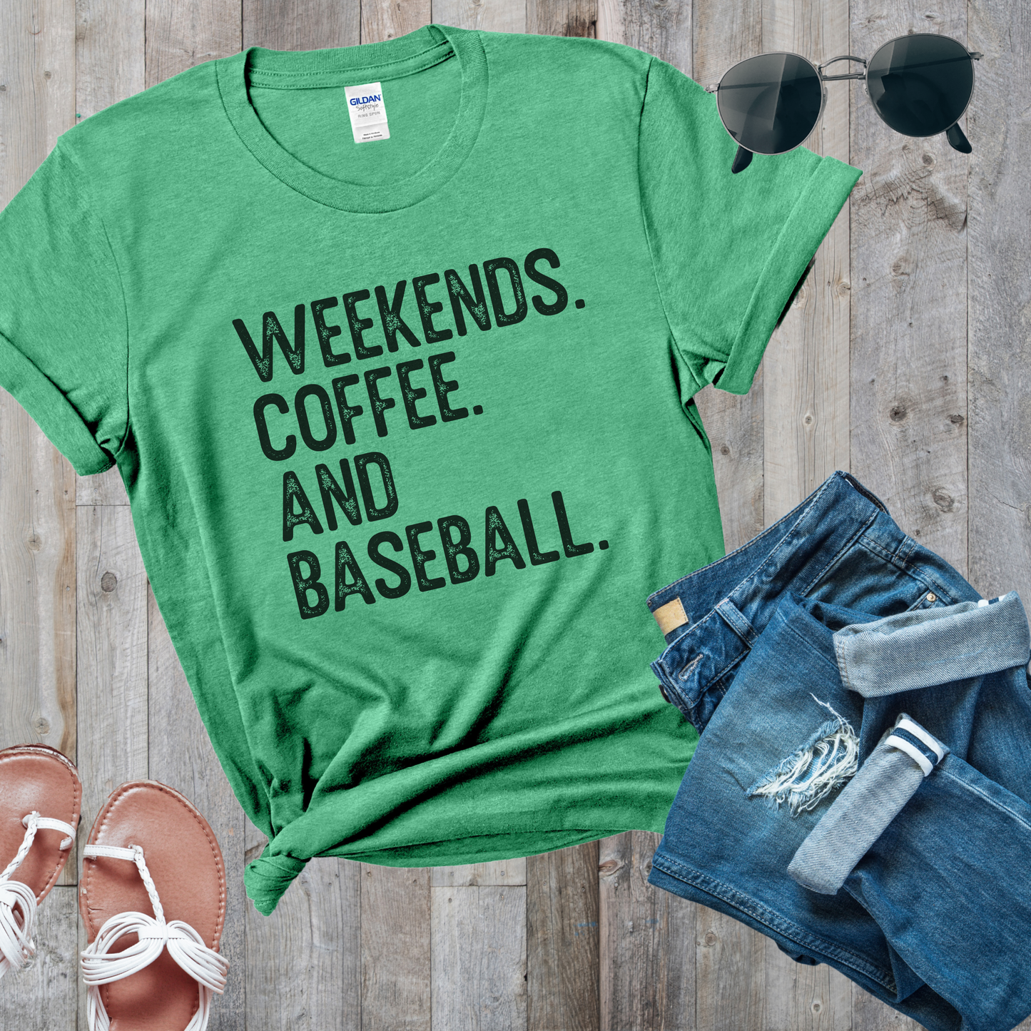 Weekends, Coffee, Baseball T-shirt