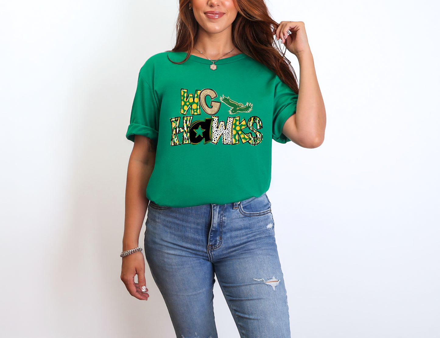 Glitter Doodle WG Hawks T-shirt