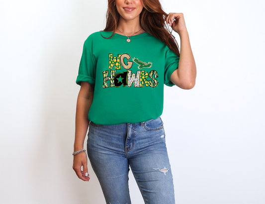 Glitter Doodle WG Hawks T-shirt