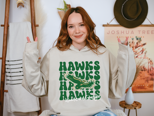 Retro Groovin' WG Hawks Sweatshirt