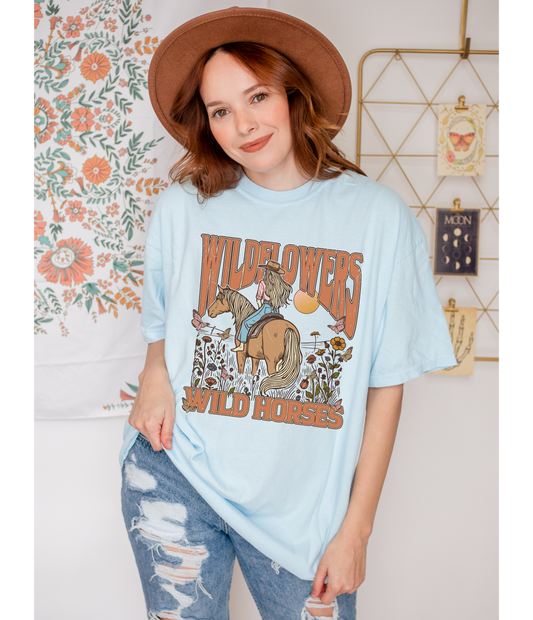 Wild Flowers, Wild Horses T-shirt