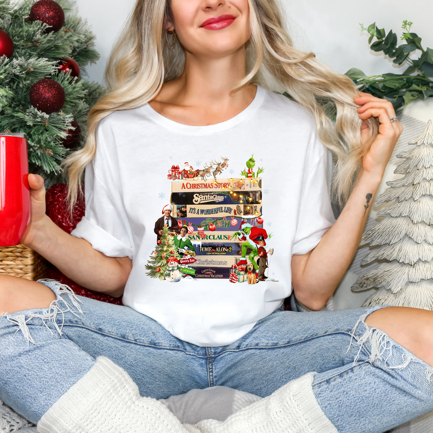 Retro Christmas Movie T-shirt