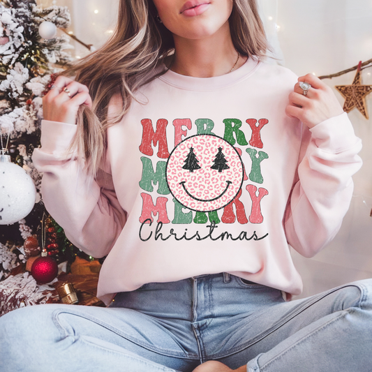 Merry Christmas Smiley Sweatshirt