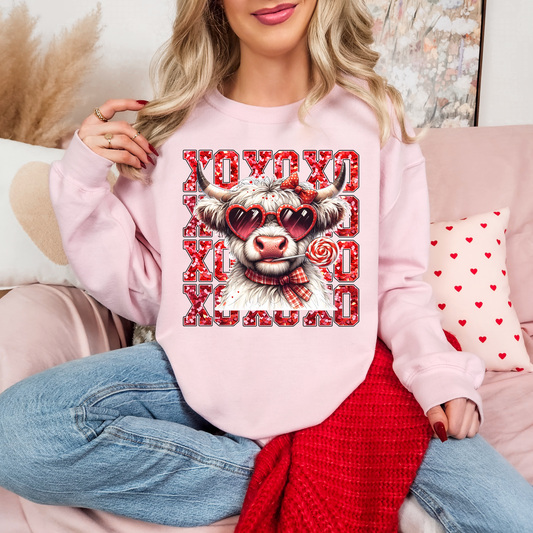 XOXO Highland Cow Sweatshirt
