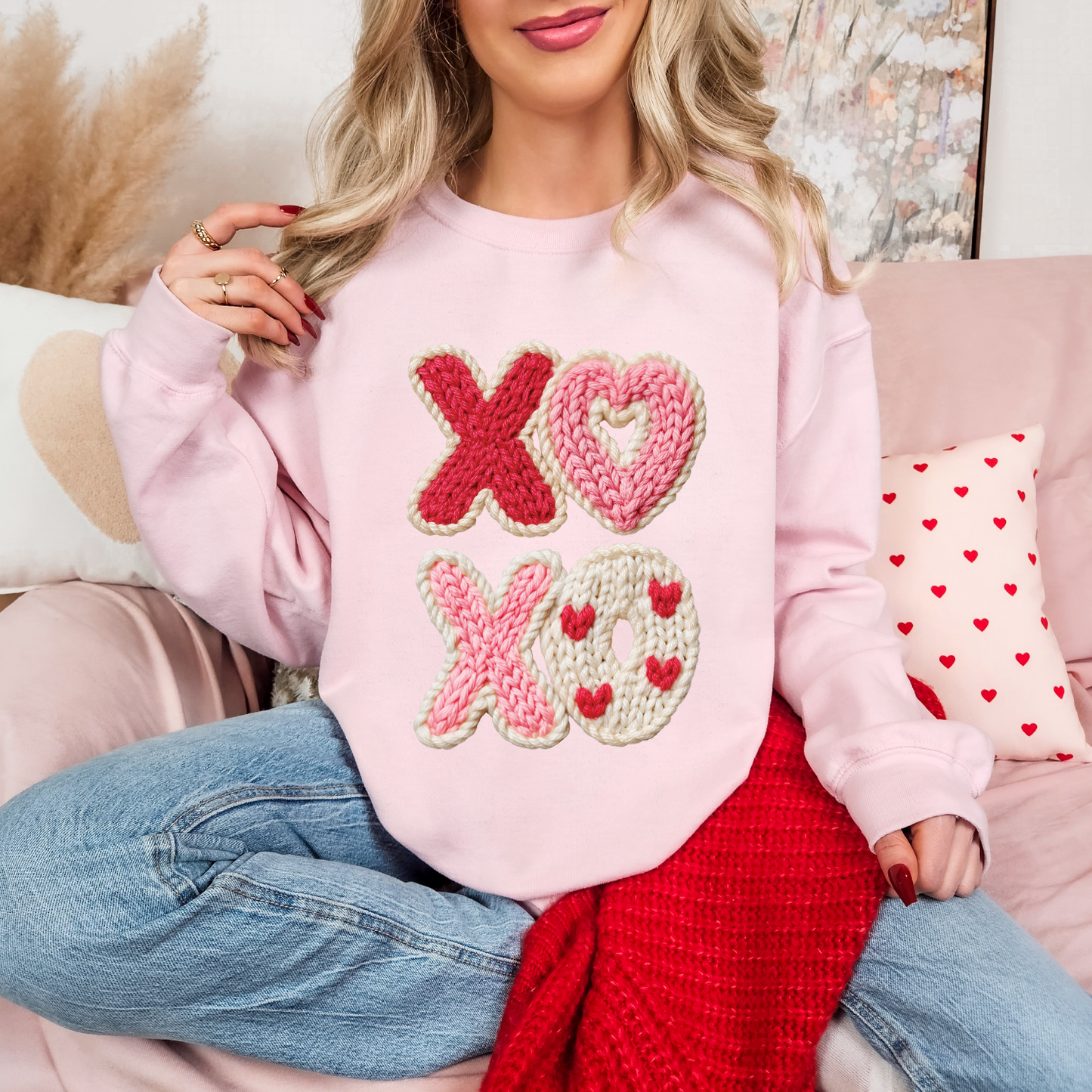 Faux Yarn XOXO Sweatshirt