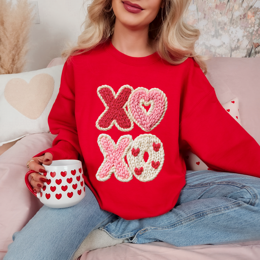 Faux Yarn XOXO Sweatshirt