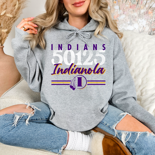 Indianola Indians Zip Code Sweatshirt