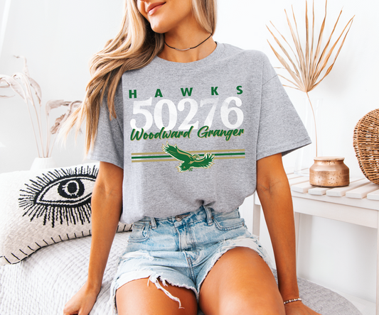 WG Hawks Zip Code T-Shirt