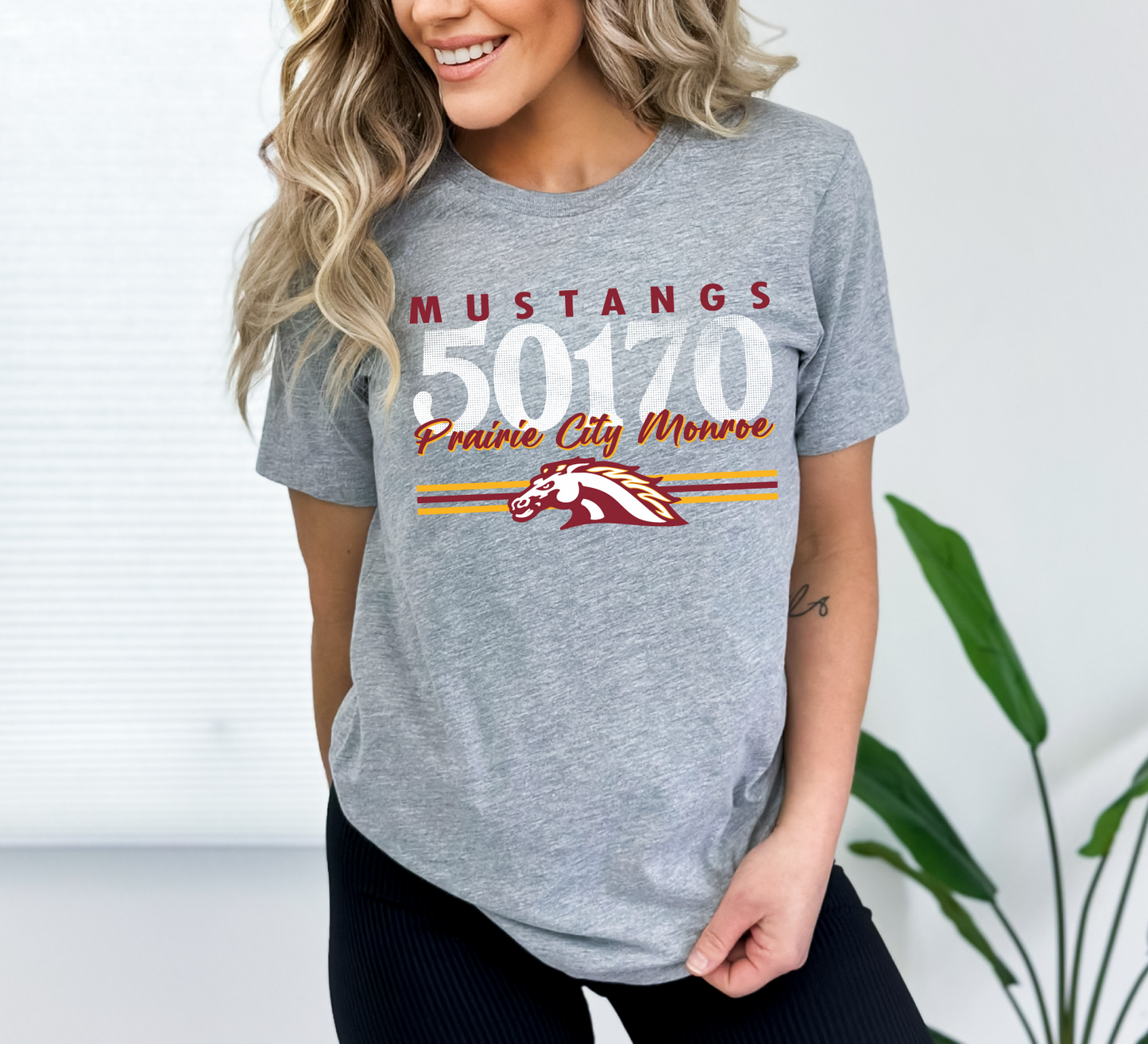 PCM Mustangs Zip Code T-Shirt