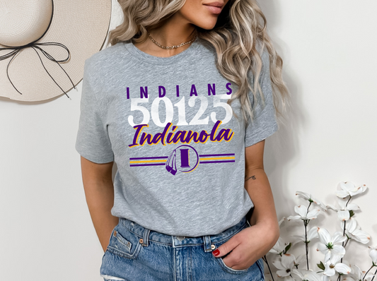Indianola Indians Zip Code T-Shirt